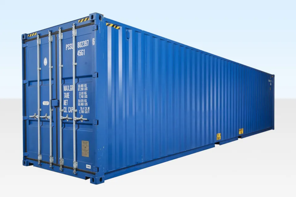 40ft High Cube Container One Trip (9ft 6 high)
