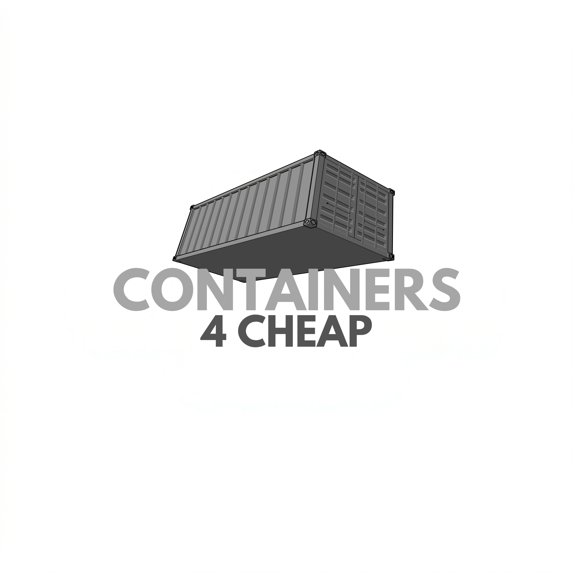 Containers 4 Cheap Logo with Shipping Container Icon