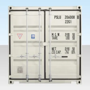 One Trip 40ft Shipping Container - White RAL 9003